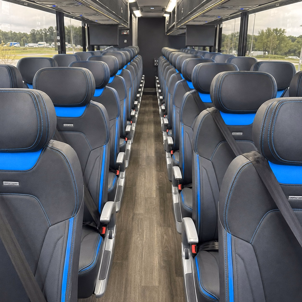 56 passenger charter bus interior